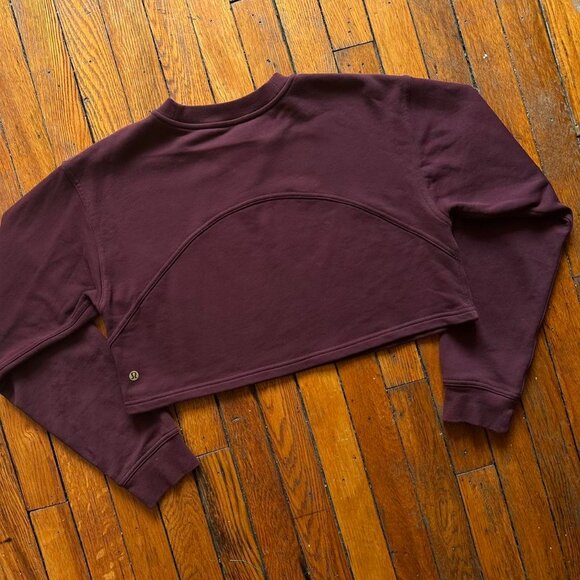 Limited Edition Lululemon All Yours Cropped Lunar New Year Sweatshirt Women Burg - Picture 5 of 6
